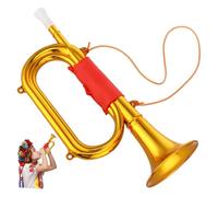 HANABASS Gold Trumpet Prop for Kids Stage Performance Musical Instrument for Toddlers and Infants Lightweight Educational Toy for Music Practice and Entertainment