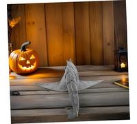 HANABASS Gray Witch Hat for Women with Unique Long Tail Rhinoceros Design Cloth Wizard Cap for Halloween Costume Party Comfortable Festive Accessory for Roleplay and Masquerade Events