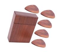 HANABASS Guitar Pick Organizer Box Premium Black Walnut Wood Storage with Guitar Picks Compact and Portable Plectrum Holder for Guitarists Meticulous Craftsmanship and Elegant Design