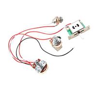 HANABASS Guitar Potentiometer Harness Line Switch and Bk Metal Wiring Harness for Electric Guitar for Volume Control Knob and Switch Electronics Random Color