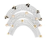 HANABASS Hair Comb Clips with Zinc Alloy and Plastic Material 3pcs U Shape Hair Finishing Fixer Easy to Pin for Women for Everyday Use
