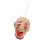 HANABASS Halloween Scary Head Pendant Fake Body Part Prop Bloody Latex Human Head Decoration for Haunted House Carnival Party Tricky Halloween Scene Accessory