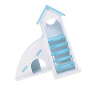HANABASS Hamster Hideout Castle House with Ladder Slide and Multi-level Small Animal Playground for Climbing Peeping Hiding and Sleeping Interactive for Hamster Exercise and