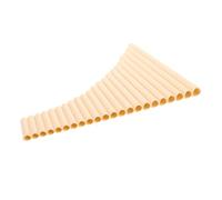 HANABASS Handcrafted Chinese Traditional Pan Flute Ivory White Woodwind Instrument with Case for Left Right-handed Players Professional Grade Pure Tones for Beginners and Musicians