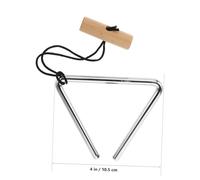 HANABASS Handheld Iron Triangle with Metal Striker Percussion Bell for School Bands Orchestras and Music Practice Sturdy Iron Musical Instrument for Education and Performance