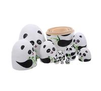 HANABASS Handmade Wooden Panda Nesting Dolls Set Hand-painted Russian Stacking with Detailed Panda Artwork Lightweight Travel-friendly Educational Nesting for Boys and Unique Home Decor