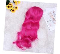 HANABASS High Temperature Synthetic Cosplay Wig Long Curly Rosy Hairpiece for Party Dancing Stage Performance Natural Looking Smooth Touch
