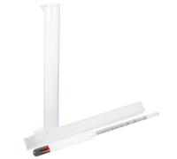 HANABASS Hydrometer Test Jar Wine Hydrometer 3-Scale Measurement Plastic Glass Lightweight Design for Winemaking Home Brew Enthusiasts