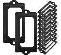 HANABASS Label Frame Card Holder Drawer Label Holder 4.5x3.5x1 Inch Iron Retro Style Use Not Easy to Deform Furniture Accessories for Cabinet and File Box