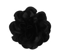 HANABASS Large Black Fabric Flower Lapel Pin for Wedding Party and Office Wear Bold Handmade Oversized Floral Brooch for Men and Women Statement Cloth Flower Accessory for Dresses Coats and