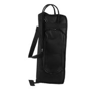 HANABASS Large Capacity Drumstick Holder Bag Professional Oxford Cloth Storage for Drumsticks Mallets Accessories Black Percussion Stick Organizer for Drummers Practice Gigs Sessions