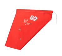 HANABASS Large Drawstring Mahjong Storage Bag, Portable Thickened Red Fabric Mahjong Organizer Pouch for Game Tiles, Game Accessories Storage and Carrying Case