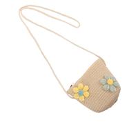 HANABASS Lightweight Small Shoulder Bag for Mini Straw Woven Crossbody Purse Portable Textile Bucket Bag