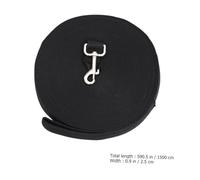 HANABASS Long Nylon Pet Training Leash with Option Metal Clasp and Welded D Ring for Dogs Cats Puppies Obedience and Walking Black