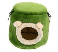 HANABASS Lovely Hamster House Cotton Hammock Small Animal Bed Soft Warm Hideout for Hamsters Ferrets Rats Guinea Pigs Green Tree Stump Design