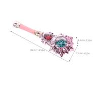 HANABASS Magical Glowing Princess Snowflake Wand Glitter Fairy Scepter with Music and Light Effects Lightweight Costume Accessory for Birthday Parties and Holiday Roleplay