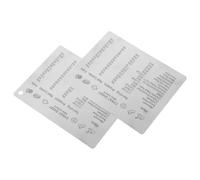 HANABASS Magnetic Conversion Chart Hangable and Practical Stainless Steel 2pcs White Kitchen Measurement Converter for Refrigerator for Baking