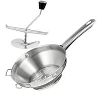 HANABASS Manual Potato Ricer Stainless Steel Potato Masher Kitchen Tool for Mashed Potatoes Sweet Potatoes and Vegetables with Easy Rotate Handle Non-Electric Presser