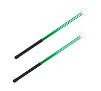 HANABASS Marching Drumsticks Felt Head Alloy for Beginners and Children Drum Accessories Practical and Sturdy with Green Felt Tips, for Marching Drums and Practice Sessions