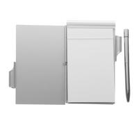 HANABASS Mini Notepad Small Pocket Notepad Aluminum Alloy Metal Shell with Pen Convenient to Use Will Not Drop Pages for Quickly Note and Record A Number