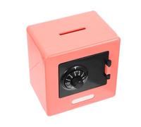HANABASS Mini Password Lock Strongbox for Money Storage Small Plastic Safe for Compact and Portable Piggy Bank Red Miniature Security Box for Birthday