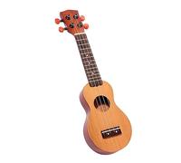 HANABASS Mini Pocket Ukulele with Sound Hole, 4 Strings Wooden Spruce and Sapele Fretboard, Traditional Shape Full-bodied Sound Instrument for Boys and Girls Introduction to Music