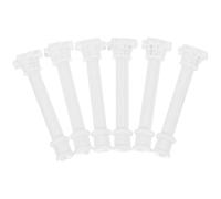 HANABASS Mini Roman Column Pillar Figurines Classical Style 6pcs Lightweight Abs Column Sculpture Elegant White for Photography Props and Scene Decoration