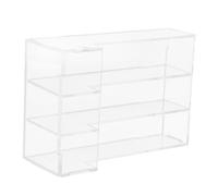 HANABASS Miniature Bakery Display Cabinet Transparent Showcase with Shelves for Dollhouse Storage and Mini Food Props Organization Portable Dollhouse Furniture Accessory