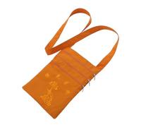 HANABASS Monk Shoulder Bag Small Crossbody Cloth Pouch with Three Zippers 21x26cm Buddha Prayer Sundries Storage Bag for Pilgrimage and Daily Use