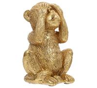 HANABASS Monkey Sculpture 3 Wise Monkeys Statue Resin Gold Monkey Decor Hear No See No Speak No Evil Figurine Home Office Desk Garden Monkey Decoration Gifts Golden Tabletop Ornament