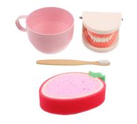 HANABASS Montessori Educational Dentist Set for Interactive Teeth Cleaning Play Kit Childrens Cognitive Development and Oral Health Awareness Fun Learning Tooth Care Model