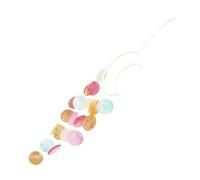 HANABASS Moon Shell Wind Chime Hanging Decoration Iron Frame, Beautiful Chic Design for Relaxation and Calm, for Child Room or Pathway Home Hanging Decor