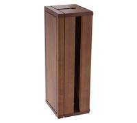 HANABASS Multi-functional Coffee Wood Cable Management Box with Heat Dissipation Design, Fortune Paulownia Wooden Socket Organizer for Power Strips and Cord Storage, for Home Office Use