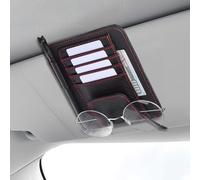 HANABASS Multi-pocket Car Sun Visor Organizer PU Storage Pouch for Insurance Registration Cards Stylish Minimalist Design Versatile Document Holder for All Vehicles
