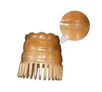 HANABASS Natural Horn Scalp Massage Comb for Hair Smoothing and Detangling Handmade Anti-Static Head Massager Brush for Gentle Scalp Stimulation and Comfortable Shampoo Random Color