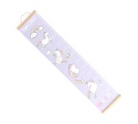 HANABASS Nordic Style Hanging Height Ruler Growth Chart for Children, Oil Painting Wall-Mounted Height Measure, Purple Canvas Decor for Boys and Girls’ Bedroom Nursery