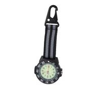 HANABASS Outdoor Hiking Pocket Watch with Nylon Carabiner Clip Multifunctional Backpacker Fob Watch for Men for Mountaineering and Camping