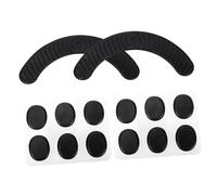 HANABASS Pads Volume Drum 14pcs Silicone Black Adjustable Silencer with Size and Reduction Strip and Oval Shape Mute Mats for Noise Control Practice