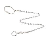 HANABASS Parrot Foot Harness Leash Bird Training Chain Stainless Steel Bird Ring 4 Size 50cm for Parakeets Lovebirds