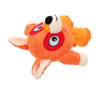 HANABASS Pet Dog Bite Plush Squeaky Interactive Chew for Puppies Dental with Stitching Fun Molar Plaything to Reduce Boredom and Protect Furniture Orange Color