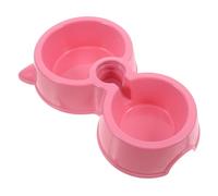 HANABASS PET Food and Water Bowl Set Double Dog Bowl Automatic Water Dispenser Cute Pink PET Feeding Dishes for Cats and Small Dogs Non-Slip Base Portable Design