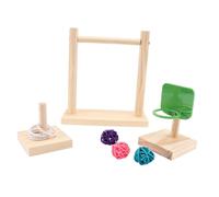 HANABASS Pet Parrot Training Funny Basketball Ring Stand for Exercise and Play Stimulating Chew for Birds Suitable for Parakeets and Caged Birds