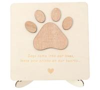HANABASS Pet Sympathy Card Pet Memorial Card Portable Lightweight Wood Creative Thoughtful Design Timeless Keepsake for Remembrance Suitable for Dogs Women