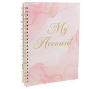 HANABASS Pink Checkbook Register Book with 60 Pages, Compact and Lightweight Paper Checkbook Ledger for Personal Finance and Bank Account Tracking