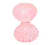 HANABASS Pink Resin Sea Shell Ring Holder Tray Trinket Dish for Jewelry and Keys Artistic Desktop Organizer for Home Wedding Party Decor Elegant Coastal Style Storage Box
