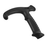 HANABASS Plastic Replacement T Handle for Walking Canes and Trekking Poles, Black Ergonomic Grip Compatible with 20mm Tubes, Sturdy Cane Head Accessory for Outdoor Hiking and Mobility