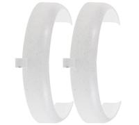 HANABASS Plate Guard Clip on Food Guard Plastic White Spill Prevention 2pcs Self Feeding Aid for Elderly and Disabled for Flat Dining Plates Home Care and Kindergarten