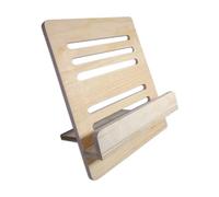 HANABASS Portable Desktop Music Stand Wooden Foldable Book Holder Khaki Space-saving Simple Design Workmanship for Home