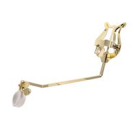 HANABASS Portable Gold Music Lyre Clip for Trumpet French Horn Alto Saxophone Lightweight Sheet Music Holder Clamp for Marching Band Secure Flip Folder Accessory for Wind Instruments