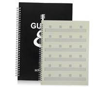 HANABASS Portable Guitar Chord Notebook Music Score Book with Printed Staff and Blank Coil-bound for Handwriting Practice Ink-resistant Pages for Beginners and Guitarists